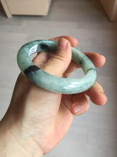 Load image into Gallery viewer, 56.5mm Certified Type A 100% Natural icy watery light green dark green chubby Jadeite Jade bangle BP36-8907
