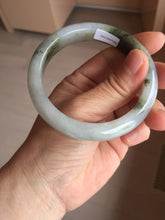 Load image into Gallery viewer, 57.7mm certified Type A 100% Natural dark green brown white with floating seaweed Jadeite Jade bangle BS24-7692
