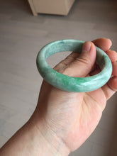 Load image into Gallery viewer, 56.4mm certified Type A 100% Natural sunny green/ white Jadeite Jade bangle BS33-4430
