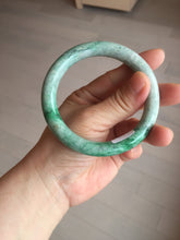 Load image into Gallery viewer, 58.2mm certified Type A 100% Natural sunny green round cut Jadeite Jade bangle BS87-9880
