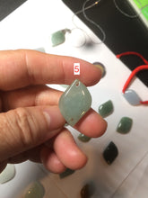 Load image into Gallery viewer, 100% natural type A jadeite jade icy Willow leaf bead KS97
