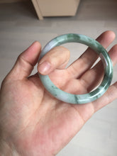 Load image into Gallery viewer, 58mm 100% natural type A certified dark green/purple jadeite jade bangle B120-3024
