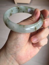 Load image into Gallery viewer, 57mm Certified type A 100% Natural icy watery light green brown The illusionary world Jadeite bangle BL116-9434
