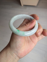 Load image into Gallery viewer, 53.2mm certificated Type A 100% Natural sunny green white(白底青) Jadeite Jade bangle BN74-3873
