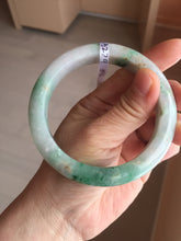 Load image into Gallery viewer, 60.2mm certified Type A 100% Natural light green sunny green light purple Jadeite Jade bangle BK138-5279
