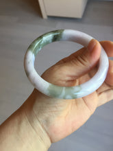 Load image into Gallery viewer, 62.5mm 100% natural certified light green purple pink jadeite jade bangle BN36
