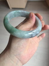 Load image into Gallery viewer, 60.2mm certified type A 100% Natural green/black/red chubby Jadeite Jade bangle B119-9123
