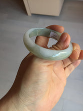 Load image into Gallery viewer, 51.5mm certified Type A 100% Natural icy watery dark green light purple oval Jadeite Jade bangle Y167-3704
