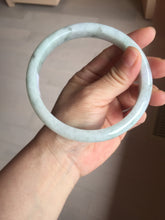 Load image into Gallery viewer, 74.4mm certified Type A 100% Natural light green white round cut plus size Jadeite Jade bangle BP173-1261
