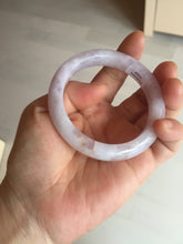 Load image into Gallery viewer, 53mm Certified Type A 100% Natural light purple white Jadeite bangle AU15-9429
