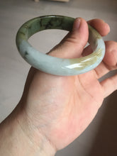 Load image into Gallery viewer, 55.5mm certificated Type A 100% Natural oily dark green/yellow/brown Jadeite Jade bangle D132-4069
