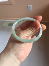 Load image into Gallery viewer, 48mm certified 100% natural Type A light green purple slim oval jadeite jade bangle PB207-2839
