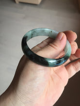 Load image into Gallery viewer, 47mm Certified Type A 100% Natural dark green Jadeite Jade oval bangle AH93-4483
