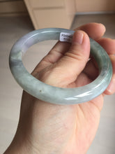 Load image into Gallery viewer, 57.1mm certified 100% natural icy watery oily dark green purple jadeite jade bangle BH90-9116
