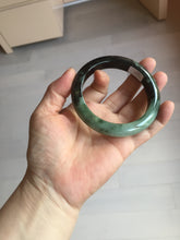 Load image into Gallery viewer, 58.5mm Certified 100% natural Type A dark green/sunny green/black/red/brown jadeite bangle PD83-9761
