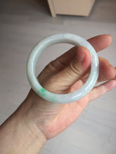 Load image into Gallery viewer, 53.2mm certificated Type A 100% Natural sunny green white(白底青) Jadeite Jade bangle BN74-3873
