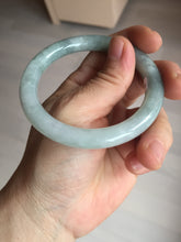 Load image into Gallery viewer, 54mm Certified Type A 100% Natural  light green round cut Jadeite Jade bangle Y161-2850
