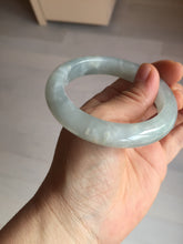 Load image into Gallery viewer, 54.5mm 100% natural type A icy watery light green/brown/black seaweed jadeite jade bangle Y154-5248
