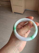 Load image into Gallery viewer, 卖了  57mm certified Type A 100% Natural sunny green/purple/white(白底青) Jadeite Jade bangle BF138-4073
