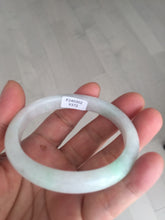 Load image into Gallery viewer, 50mm certified 100% natural Type A icy watery sunny green white (白底青) jadeite jade bangle BN69-9372
