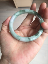 Load image into Gallery viewer, 58mm 100% natural type A certified dark green/purple jadeite jade bangle B120-3024
