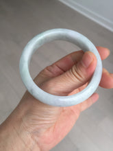 Load image into Gallery viewer, 57mm Certified type A 100% Natural light green white Jadeite bangle AX141-0794
