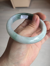 Load image into Gallery viewer, 54.5mm certified 100% natural icy watery oily dark green purple jadeite jade bangle B111-9119
