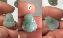 Load image into Gallery viewer, 100% Natural type A icy watery dark green/light green/yellow/white small happy Buddha (拇指佛) jadeite Jade pendant group AU18
