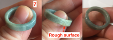 Load image into Gallery viewer, 17.1mm 6 3/4 100% natural type A icy watery green/blue icy watery Guatemala jadeite jade band ring group AQ86
