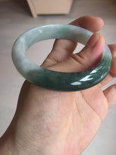 Load image into Gallery viewer, 54.5mm certified 100% natural icy watery oily dark green purple jadeite jade bangle B111-9119
