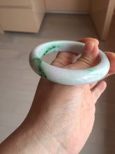 Load image into Gallery viewer, 56.5mm certified Type A 100% Natural sunny green/purple/white(白底青) Jadeite Jade bangle BF141-4072
