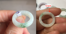 Load image into Gallery viewer, Size 3 1/4 -8 1/4 100% natural type A sunny green/purple jadeite jade band ring group PB122
