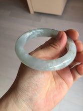 Load image into Gallery viewer, 54.5mm 100% natural type A icy watery light green/brown/black seaweed jadeite jade bangle Y154-5248
