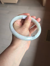 Load image into Gallery viewer, 74.4mm certified Type A 100% Natural light green white round cut plus size Jadeite Jade bangle BP173-1261
