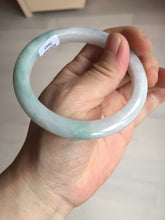 Load image into Gallery viewer, 56.5mm certified 100% natural type A white/light green white purple jadeite jade bangle AH96-0543
