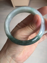 Load image into Gallery viewer, 54.5mm certified 100% natural icy watery oily dark green purple jadeite jade bangle B111-9119
