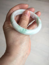 Load image into Gallery viewer, 53mm Certified Type A 100% Natural sunny green white(白底青) Jadeite Jade bangle BP45-3174
