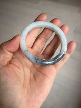 Load image into Gallery viewer, 51.5mm certified Type A 100% Natural black white light green (WuJi) Half Mountain, Half Water(半山半水) Jadeite Jade bangle PB158-5849
