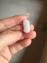 Load image into Gallery viewer, 100% natural type A icy watery jadeite jade sunny green/white/purple/yellow 3D PiXiu (貔貅) pendant necklace PC29
