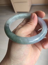 Load image into Gallery viewer, 57.1mm certified 100% natural icy watery oily dark green purple jadeite jade bangle BH90-9116
