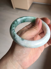 Load image into Gallery viewer, 59.7mm certified Type A 100% Natural sunny green white purple Jadeite Jade bangle BQ47-4134
