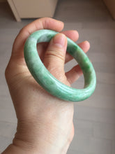 Load image into Gallery viewer, 59mm certified Type A 100% Natural sunny green white gray Jadeite Jade bangle BS80-9893
