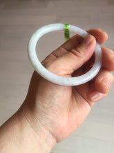 Load image into Gallery viewer, 55.7mm certified 100% natural green/white/purple round cut jadeite jade bangle E52-5262
