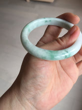 Load image into Gallery viewer, 53mm Certified Type A 100% Natural sunny green white(白底青) Jadeite Jade bangle BP41-3176
