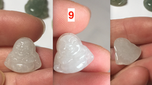 Load image into Gallery viewer, 100% Natural type A icy watery dark green/light green/yellow/white small happy Buddha (拇指佛) jadeite Jade pendant group AU18
