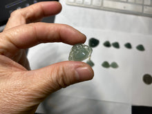 Load image into Gallery viewer, 100% Natural type A ict watery dark green(老油青) happy Buddha jadeite pendant 178
