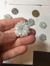 Load image into Gallery viewer, Type A 100% Natural light green/white/purple jadeite Jade flower Pendant PB47
