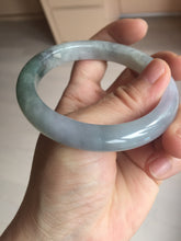 Load image into Gallery viewer, 57.1mm certified 100% natural icy watery oily dark green purple jadeite jade bangle BH90-9116
