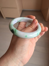 Load image into Gallery viewer, 56.5mm certified Type A 100% Natural sunny green/purple/white(白底青) Jadeite Jade bangle BF141-4072
