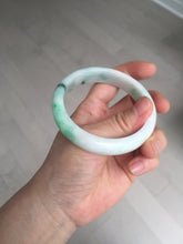 Load image into Gallery viewer, 58mm Certified Type A 100% Natural sunny green/white Jadeite Jade bangle BN16-7069
